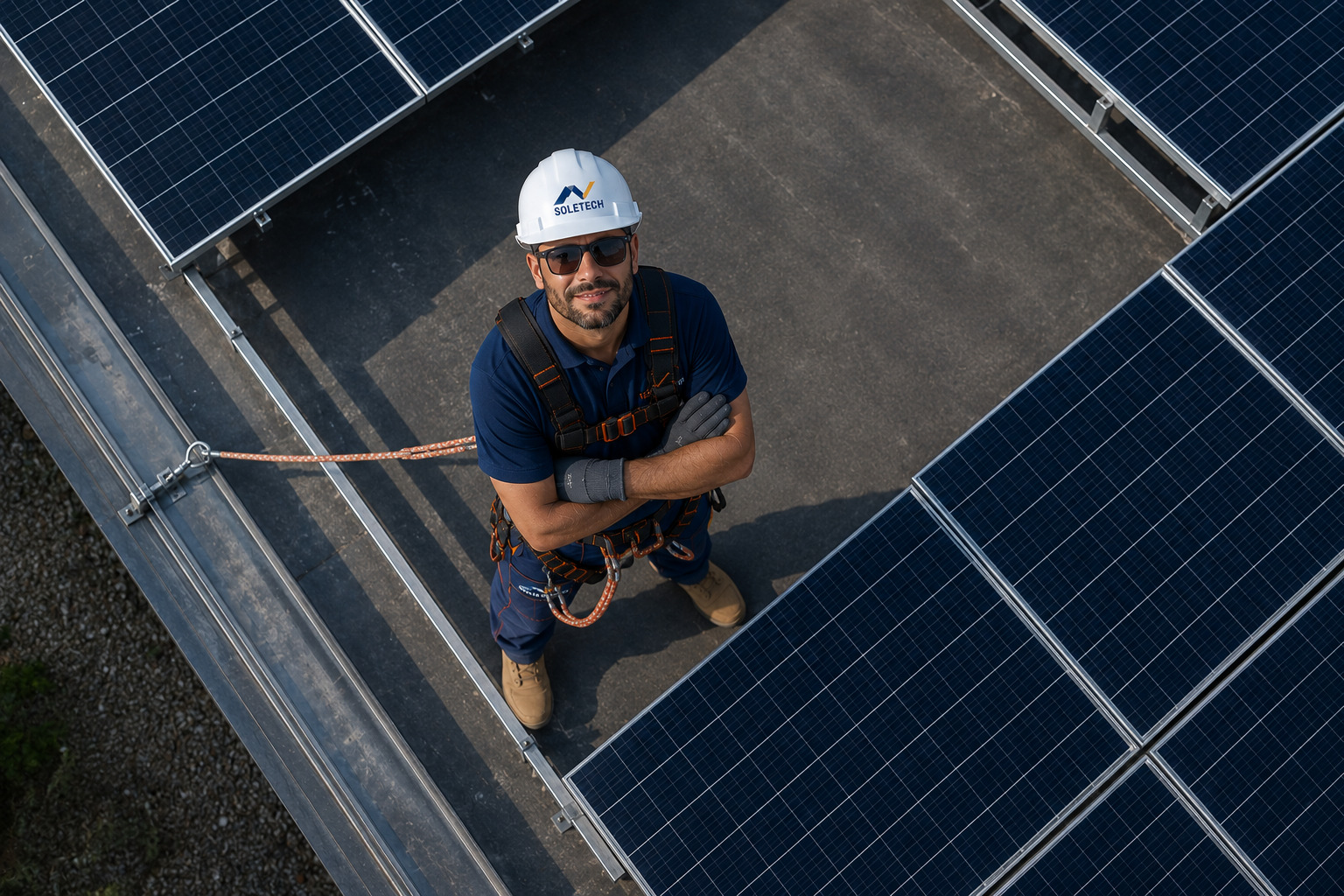 Installation de panneaux solaires Soletech, Drôme